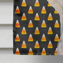 Load image into Gallery viewer, Dandie Dinmont Terrier Candy Corn Halloween Portrait Flag Canvas House Size