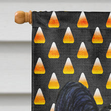 Load image into Gallery viewer, Papillon Candy Corn Halloween Portrait Flag Canvas House Size