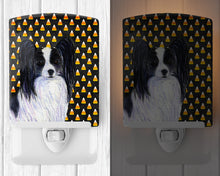 Load image into Gallery viewer, Papillon Candy Corn Halloween Portrait Ceramic Night Light SS4298CNL
