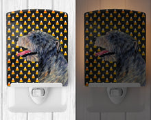 Load image into Gallery viewer, Irish Wolfhound Candy Corn Halloween Portrait Ceramic Night Light SS4299CNL
