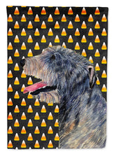 Load image into Gallery viewer, Irish Wolfhound Candy Corn Halloween Portrait Garden Flag – Decorative Outdoor Yard Flag