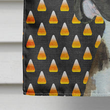 Load image into Gallery viewer, Boxer Candy Corn Halloween Portrait Flag Canvas House Size