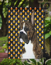Load image into Gallery viewer, Boxer Candy Corn Halloween Portrait Garden Flag – Decorative Outdoor Yard Flag