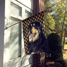 Load image into Gallery viewer, Tibetan Mastiff Candy Corn Halloween Portrait Flag Canvas House Size
