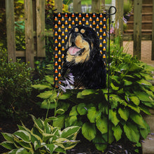 Load image into Gallery viewer, Tibetan Mastiff Candy Corn Halloween Portrait Garden Flag – Decorative Outdoor Yard Flag