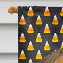 Load image into Gallery viewer, Bullmastiff Candy Corn Halloween Portrait Flag Canvas House Size