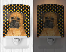 Load image into Gallery viewer, Bullmastiff Candy Corn Halloween Portrait Ceramic Night Light SS4310CNL