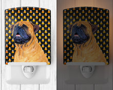Load image into Gallery viewer, Mastiff Candy Corn Halloween Portrait Ceramic Night Light SS4313CNL