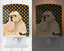 Load image into Gallery viewer, Cocker Spaniel Candy Corn Halloween Portrait Ceramic Night Light SS4315CNL