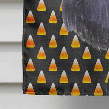 Load image into Gallery viewer, Schnauzer Giant Candy Corn Halloween Portrait Flag Canvas House Size