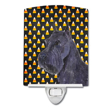 Load image into Gallery viewer, Schnauzer Giant Candy Corn Halloween Portrait Ceramic Night Light SS4316CNL
