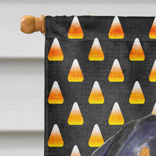 Load image into Gallery viewer, Rottweiler Candy Corn Halloween Portrait Flag Canvas House Size