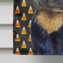 Load image into Gallery viewer, Rottweiler Candy Corn Halloween Portrait Flag Canvas House Size