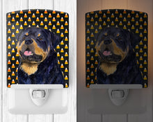 Load image into Gallery viewer, Rottweiler Candy Corn Halloween Portrait Ceramic Night Light SS4317CNL