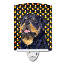 Load image into Gallery viewer, Rottweiler Candy Corn Halloween Portrait Ceramic Night Light SS4317CNL