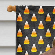 Load image into Gallery viewer, Field Spaniel Candy Corn Halloween Portrait Flag Canvas House Size