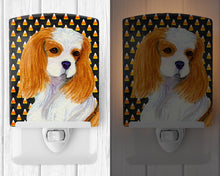 Load image into Gallery viewer, Cavalier Spaniel Candy Corn Halloween Portrait Ceramic Night Light SS4320CNL