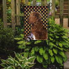 Load image into Gallery viewer, Chesapeake Bay Retriever Wheaten Candy Corn Halloween Portrait Garden Flag – Decorative Outdoor Yard Flag