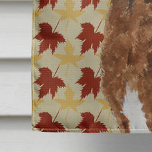 Load image into Gallery viewer, Chesapeake Bay Retriever Fall Leaves Portrait Flag Canvas House Size