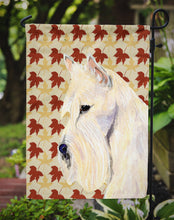 Load image into Gallery viewer, Scottish Terrier Wheaten Fall Leaves Portrait Garden Flag – Decorative Outdoor Yard Flag