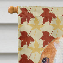 Load image into Gallery viewer, Bulldog English Fall Leaves Portrait Flag Canvas House Size