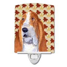 Load image into Gallery viewer, Bulldog English Fall Leaves Portrait Ceramic Night Light SS4328CNL