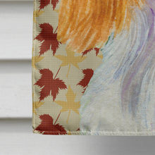 Load image into Gallery viewer, Cavalier Spaniel Fall Leaves Portrait Flag Canvas House Size