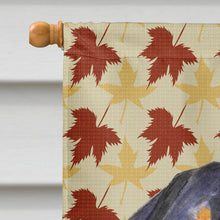 Load image into Gallery viewer, Rottweiler Fall Leaves Portrait Flag Canvas House Size