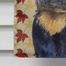 Load image into Gallery viewer, Rottweiler Fall Leaves Portrait Flag Canvas House Size