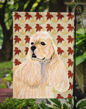 Load image into Gallery viewer, Cocker Spaniel Fall Leaves Portrait Garden Flag – Decorative Outdoor Yard Flag