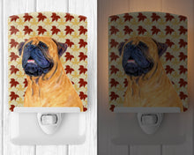 Load image into Gallery viewer, Mastiff Fall Leaves Portrait Ceramic Night Light SS4336CNL