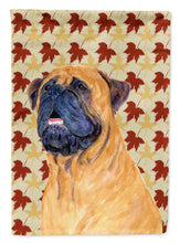 Load image into Gallery viewer, Mastiff Fall Leaves Portrait Garden Flag – Decorative Outdoor Yard Flag