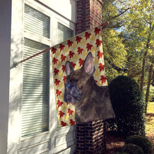 Load image into Gallery viewer, French Bulldog Fall Leaves Portrait Flag Canvas House Size