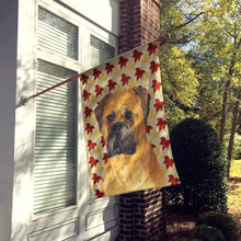 Load image into Gallery viewer, Bullmastiff Fall Leaves Portrait Flag Canvas House Size