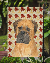 Load image into Gallery viewer, Bullmastiff Fall Leaves Portrait Garden Flag – Decorative Outdoor Yard Flag