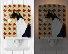 Load image into Gallery viewer, Basenji Fall Leaves Portrait Ceramic Night Light SS4342CNL
