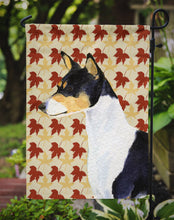 Load image into Gallery viewer, Basenji Fall Leaves Portrait Garden Flag – Decorative Outdoor Yard Flag