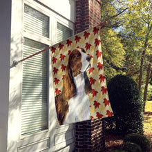 Load image into Gallery viewer, Springer Spaniel Fall Leaves Portrait Flag Canvas House Size
