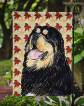Load image into Gallery viewer, Tibetan Mastiff Fall Leaves Portrait Garden Flag – Decorative Outdoor Yard Flag