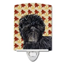 Load image into Gallery viewer, Affenpinscher Fall Leaves Portrait Ceramic Night Light SS4345CNL