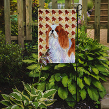 Load image into Gallery viewer, English Toy Spaniel Fall Leaves Portrait Garden Flag – Decorative Outdoor Yard Flag