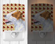 Load image into Gallery viewer, Jack Russell Terrier Fall Leaves Portrait Ceramic Night Light SS4352CNL