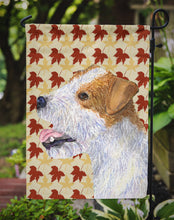 Load image into Gallery viewer, Jack Russell Terrier Fall Leaves Portrait Garden Flag – Decorative Outdoor Yard Flag