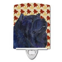 Load image into Gallery viewer, Chow Chow Fall Leaves Portrait Ceramic Night Light SS4355CNL