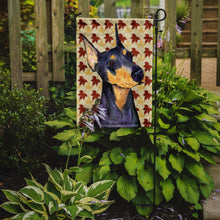 Load image into Gallery viewer, Doberman Fall Leaves Portrait Garden Flag – Decorative Outdoor Yard Flag