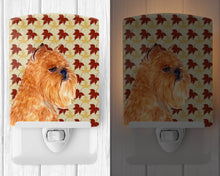 Load image into Gallery viewer, Brussels Griffon Fall Leaves Portrait Ceramic Night Light SS4362CNL