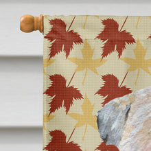 Load image into Gallery viewer, Wheaten Terrier Soft Coated Fall Leaves Portrait Flag Canvas House Size