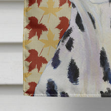 Load image into Gallery viewer, Dalmatian Fall Leaves Portrait Flag Canvas House Size