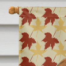 Load image into Gallery viewer, Bulldog English Fall Leaves Portrait Flag Canvas House Size