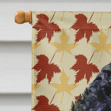 Load image into Gallery viewer, Portuguese Water Dog Fall Leaves Portrait Flag Canvas House Size